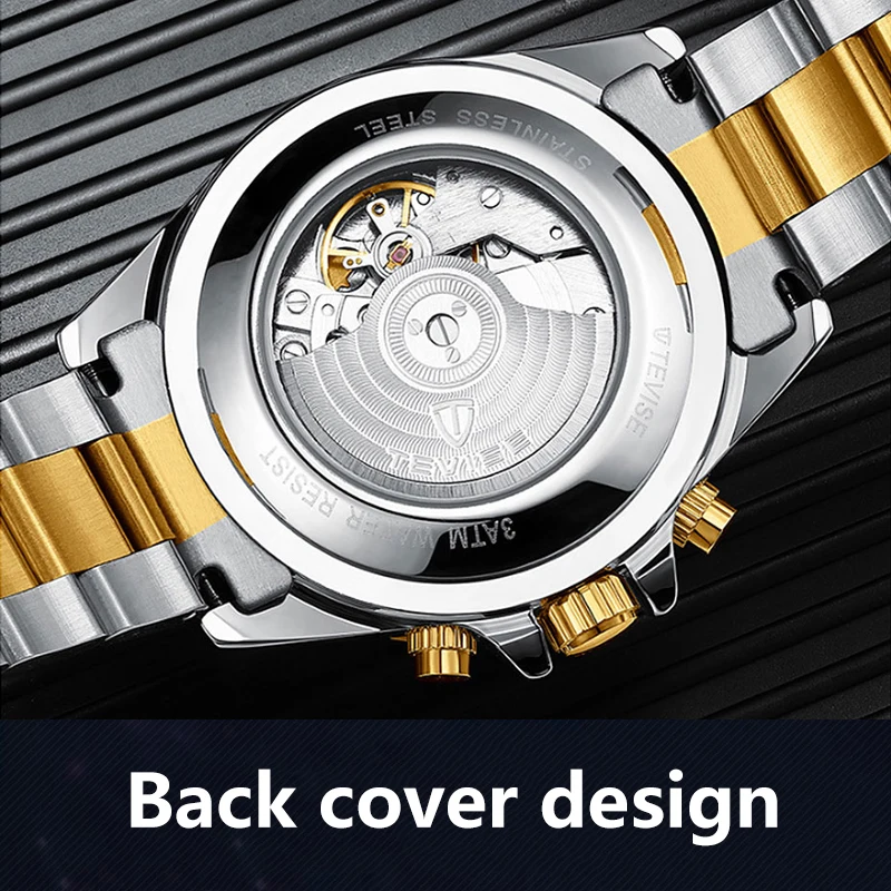 TEVISE Diver часы автоматические механические часы спортивные Топ брендовые Роскошные мужские часы мужские наручные часы montre homme
