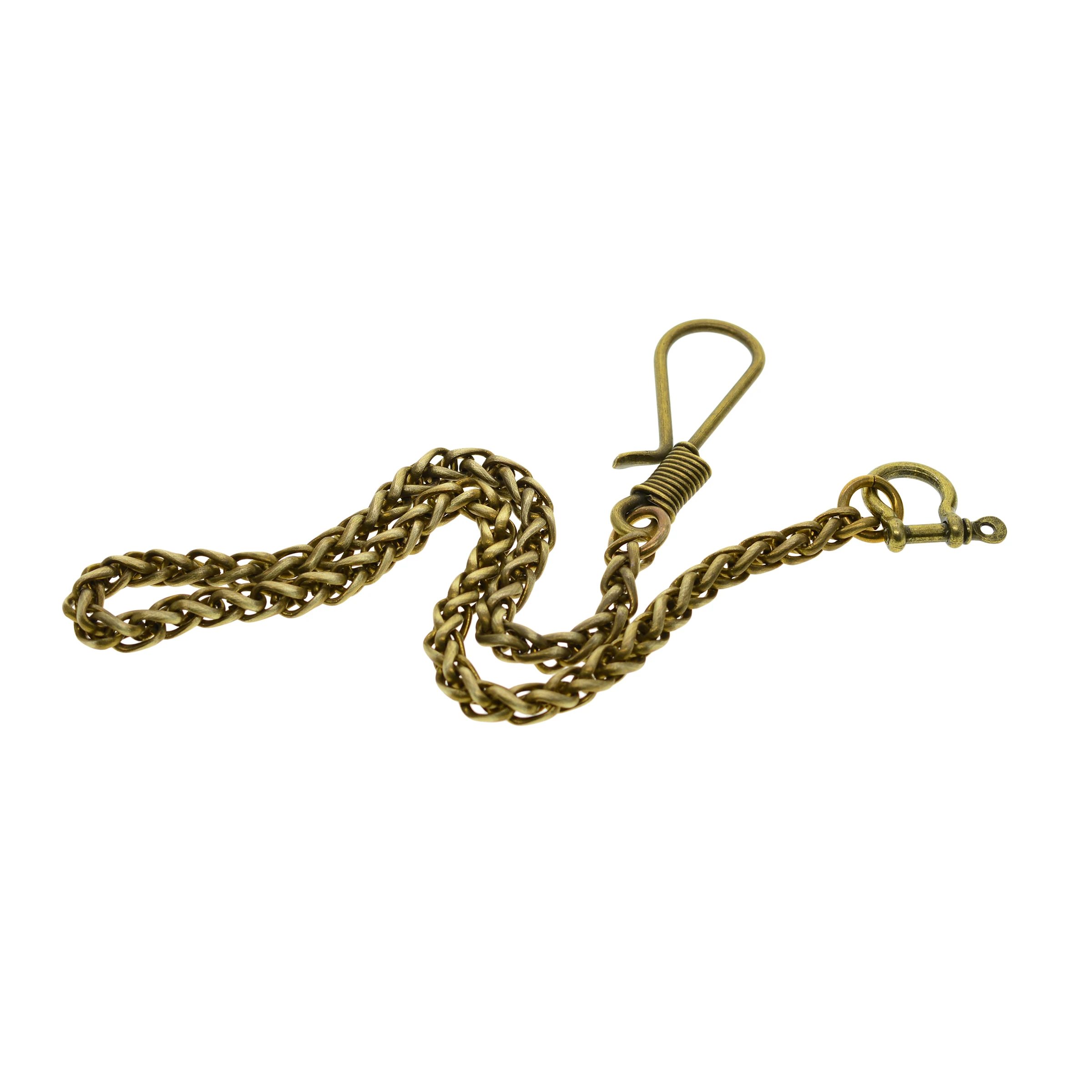 Антикварная металлическая цепочка для бумажника 8 мм латунная в виде змеи