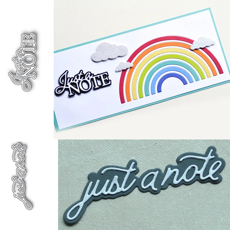Новое поступление 2024 металлические пресс-формы с надписью Just a Note для