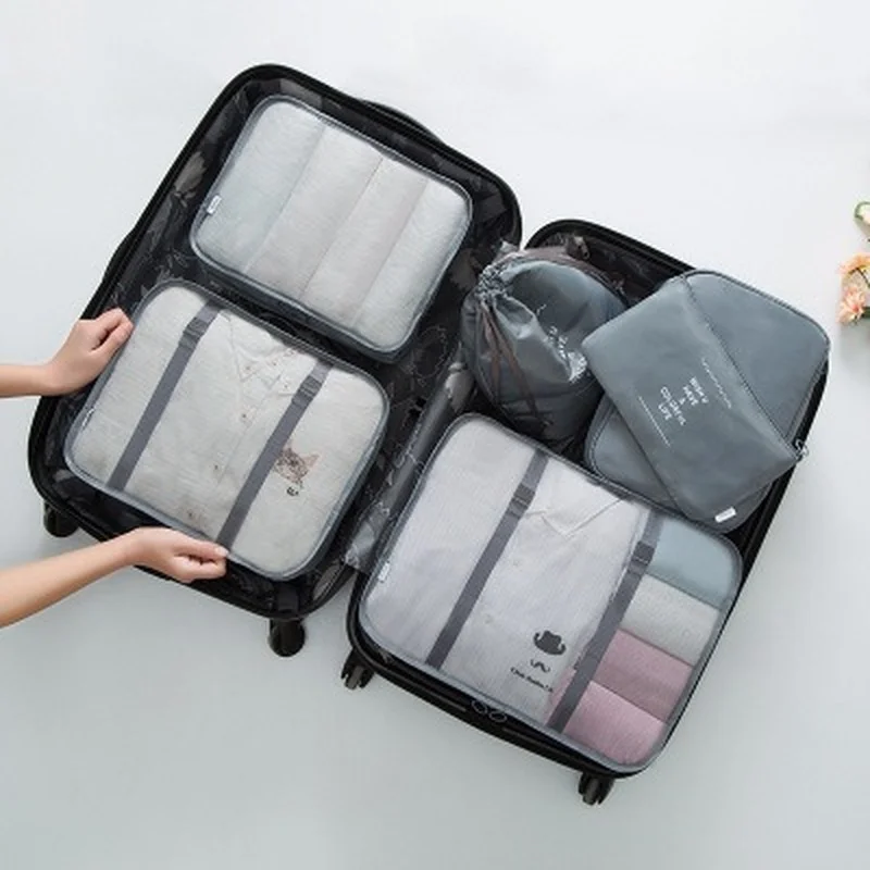 

Luggage Underwear Storage Bag Organizer Bag Travel Clothing Storage Bag Set (six-piece Set)