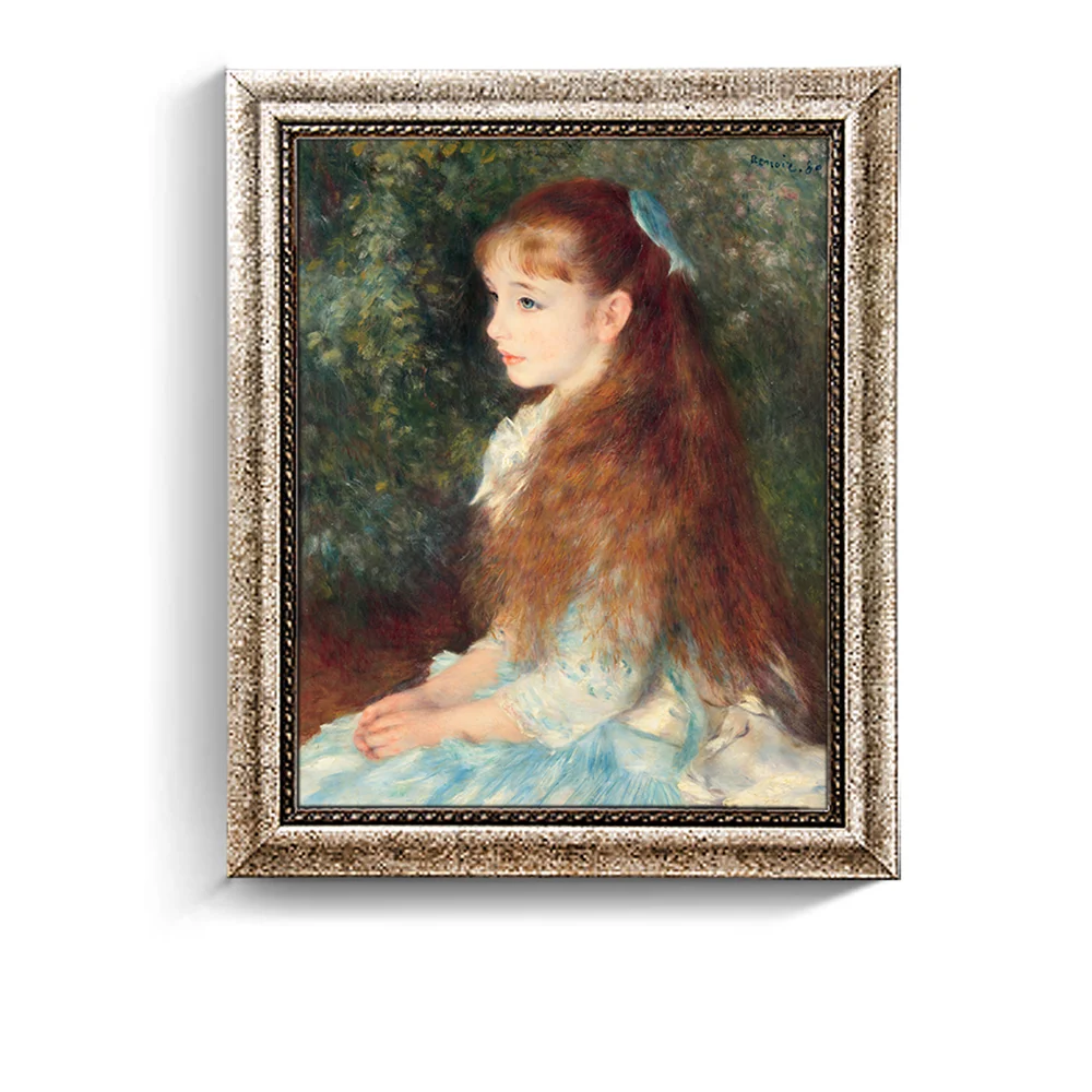 Девочка Элейн, портрет Пьера Огюста Ренуара. Воспроизведение на холсте, печать на полотне, картина, плакат, настенная картина, предмет декора для дома.