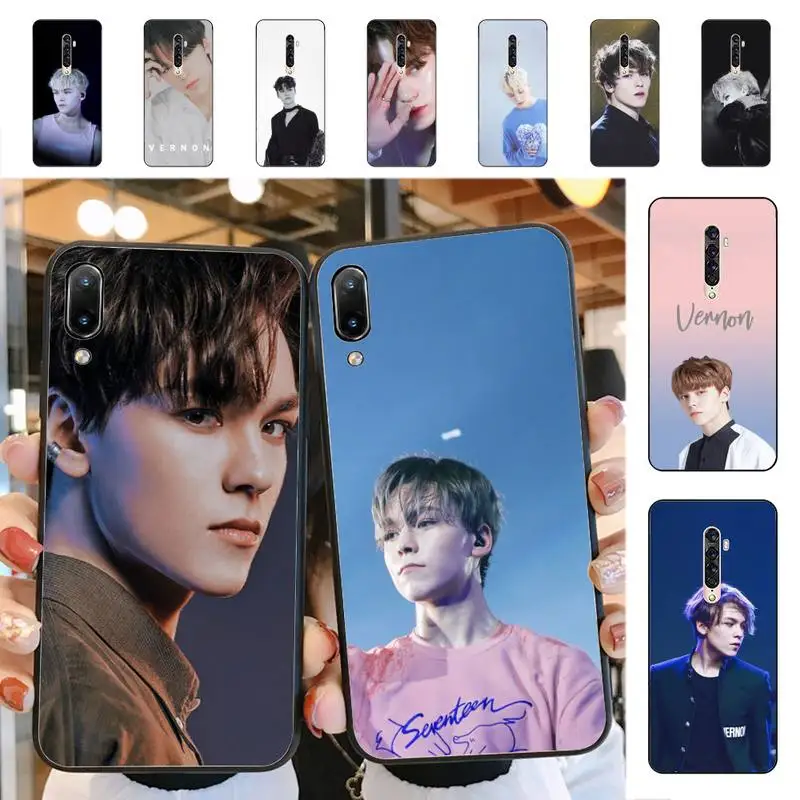 

YNDFCNB Seventeen Vernon Meme Phone Case for Vivo Y91C Y11 17 19 17 67 81 Oppo A9 2020 Realme c3