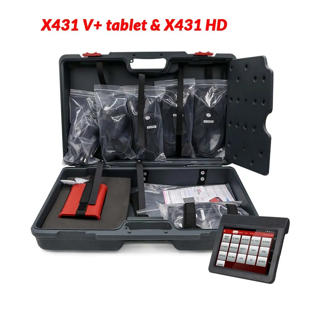 Красный LAUNCH X431 V& X431 HD сверхмощный диагностический инструмент Поддержка 24 в грузовик X-431+ HDIII сканер DHL - Цвет: Красный