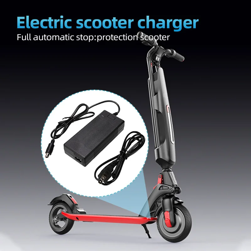 

Зарядное устройство для электрического скутера с вилкой Стандарта ЕС/США/Австралии, 42 в, 2 А, аксессуары для скутера Xiaomi, скейтборда, зарядно...