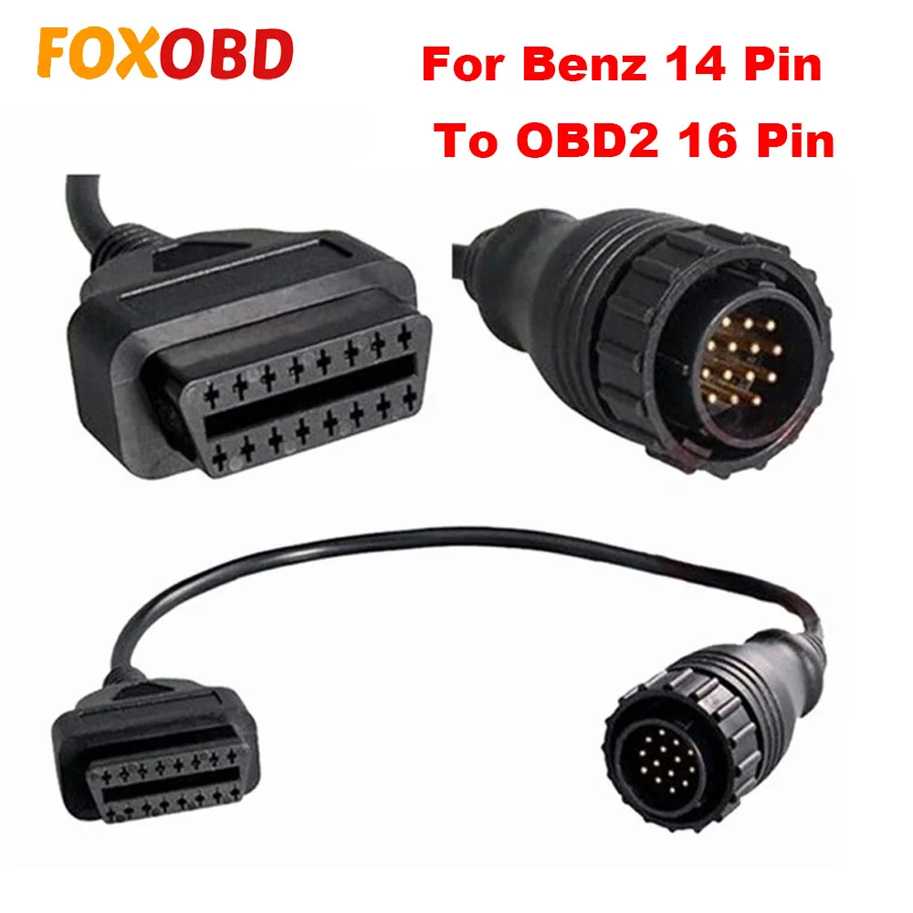 Для MB 14 Pin к OBD2 16 кабель автомобильный диагностический разъем спринтер для 14Pin 16Pin
