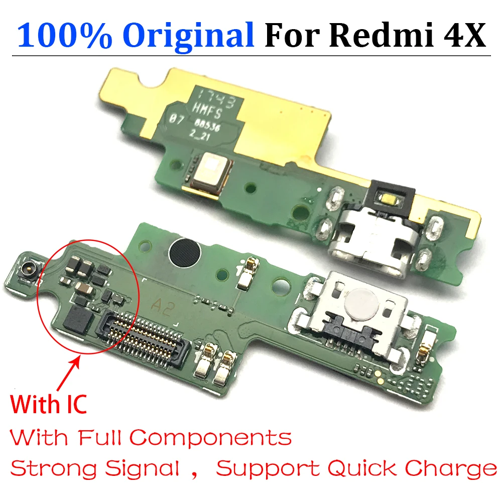 Оригинальный Новый зарядный USB порт для Xiaomi Redmi 4X док разъем гибкий кабель зарядки
