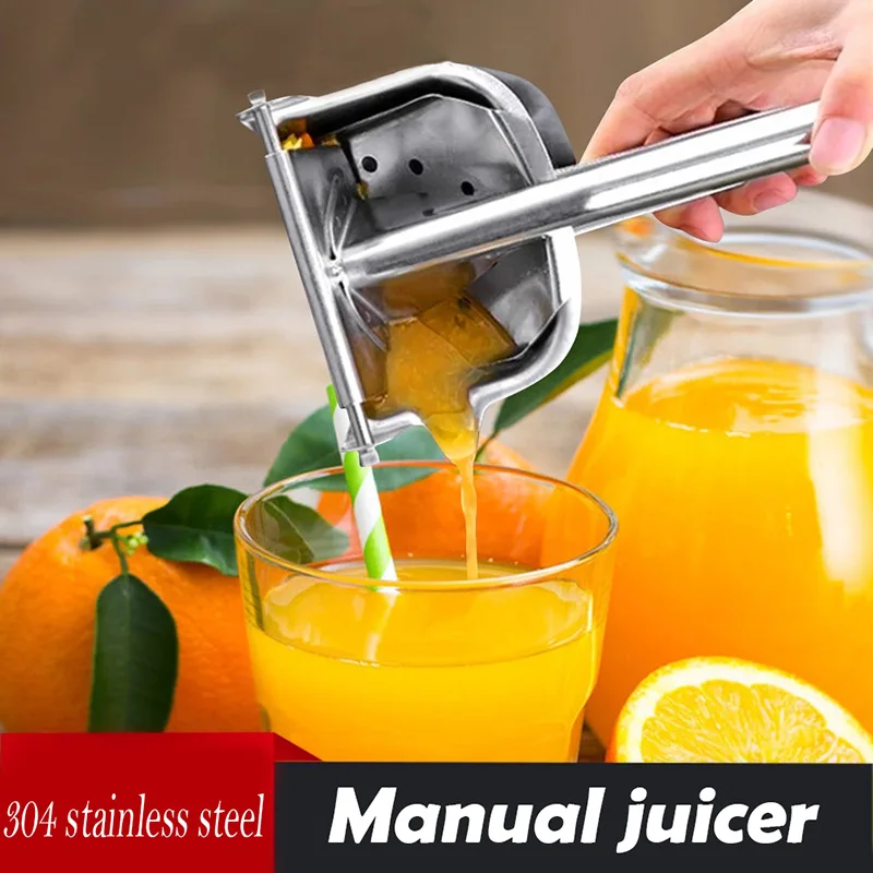 

Handheld Manual Fruit Juicer Stainless Steel Detachable Citrus Lemon Orange Hand Squeezer Large Capacity for Kitchen XKW