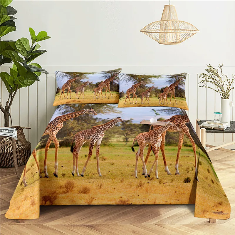 Комплект постельного белья из полиэстера с цифровым принтом Жираф 0 9/1 2/1 5/1 8/2