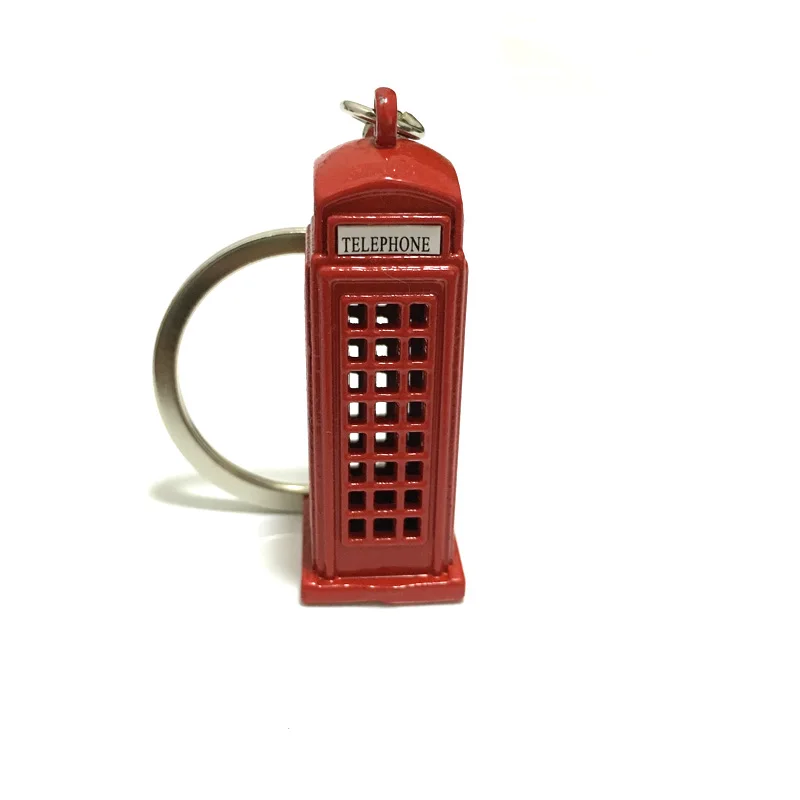 telephone booth Автомобильный брелок из сплава, брелок, подвеска, модель автомобиля, брелок, кольцо, держатель для Mini Cooper, автомобильный брелок, Декор, брелок, держатель для ключей - Название цвета: telephone booth