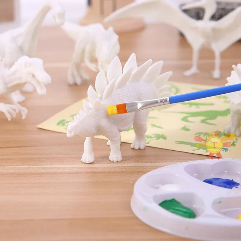 Children DIY toys Dinosaur Shape Doodle Enamel Painted Dolls Do Not Fall Bad Graffiti Painting for birthday gifts | Игрушки и хобби
