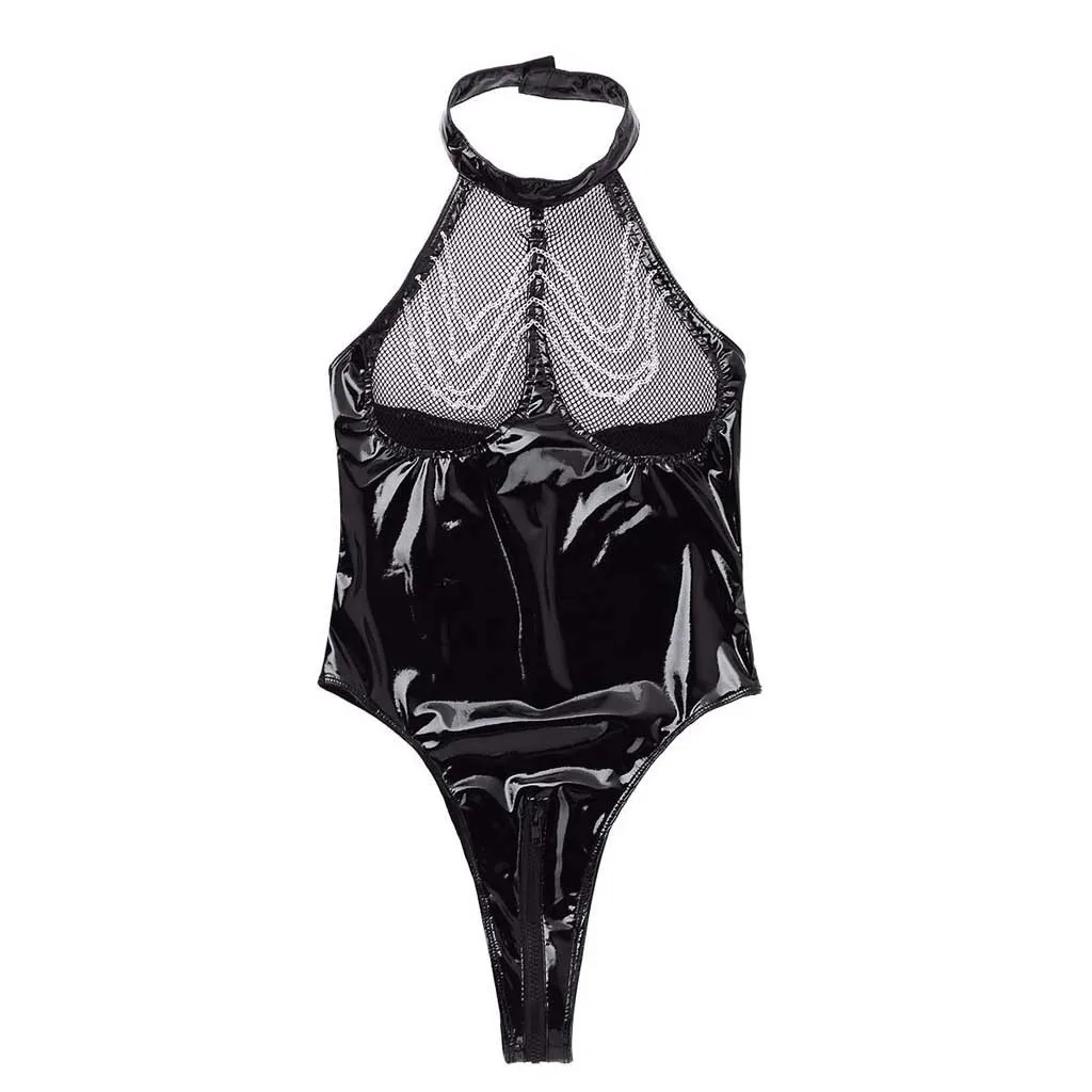 

Female Underwear Sexy Erotic New Womens Sexy Plus Size Leather Mesh Lingerie Underwear Bodysuit Sleepwear Erotic Underwear