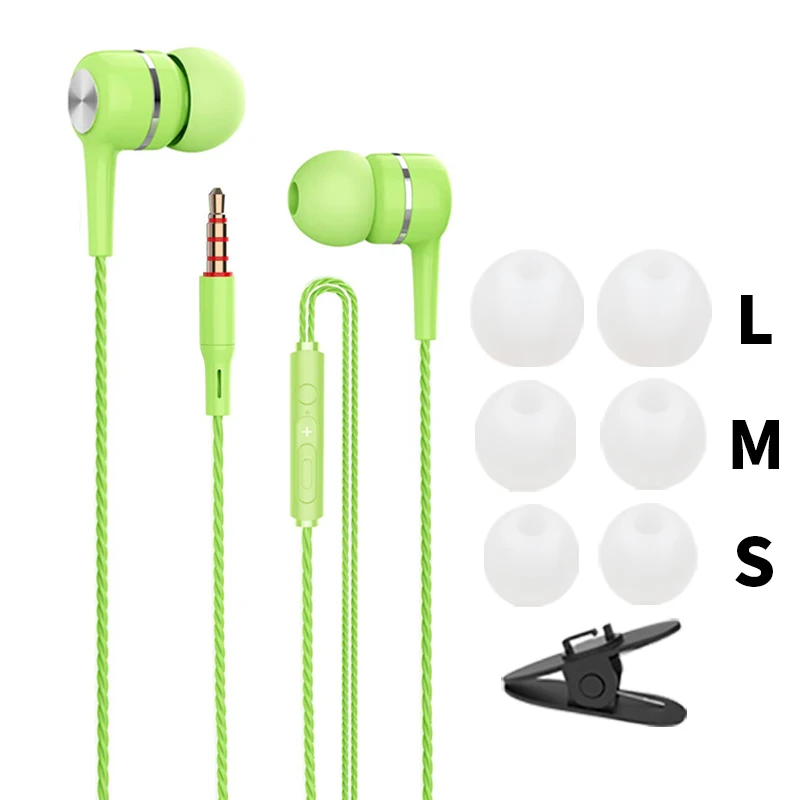 Green upgrade 1 Gift VPB S12 спортивные наушники,, проводные, супер бас, 3,5 мм, трещины, красочные, гарнитура, вкладыши с микрофоном, свободные руки для samsung - Цвет: Green upgrade 1 Gift