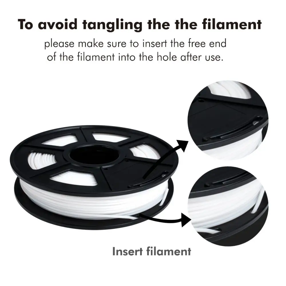 Enotepad Flexible 3D Printer Filament TPU Filament 1.75 mm 0.5kg Spool in 95A shore hardness 100% no bubble tpu