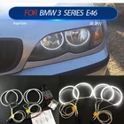 Для BMW 3 серии E46 1998-2005 316i 318i 320d 320 ультра яркий дневной свет DRL CCFL ангельские глазки набор демонических глаз теплый белый гало кольцо