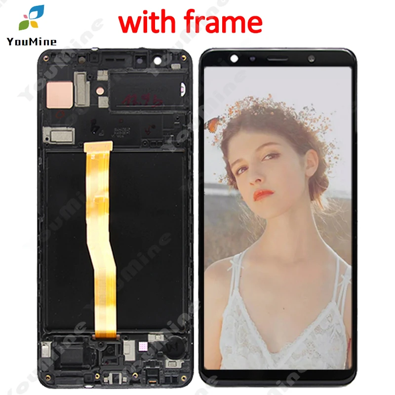 Для Samsung Galaxy A7 2018 ЖК дисплей сенсорный экран дигитайзер A750 A750F с рамкой в сборе для