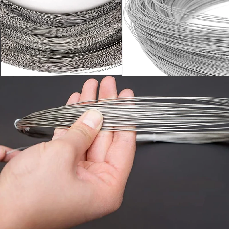 

New Stainless steel wire 0.02-3.0mm Beading Rope Cord Fishing Thread String For DIY Necklace Bracelets Jewelry Making findings