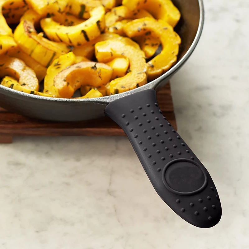 

Silicone Hot Skillet Handle Cover Holder Black