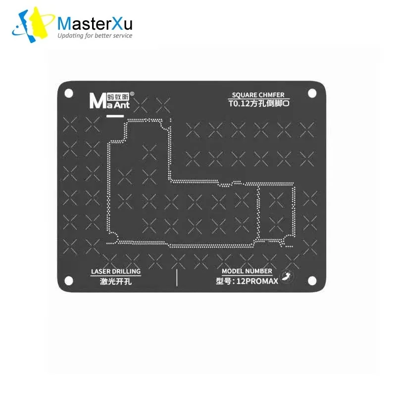 MaAnt для 12/12Pro/12ProMax/12mini 4 в 1 средний слой процессора реболлинговый трафарет