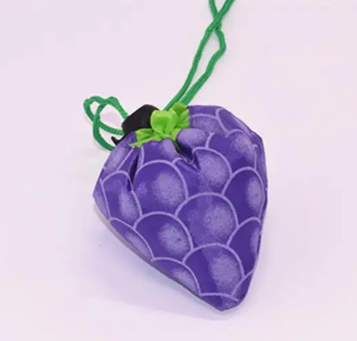 Grape 1 шт. многоразовая хозяйственная сумка для женщин, для овощей, фруктов, эко, многоразовая складная сумка для покупок, чехол, милая большая сумка для хранения, тканевая сумка - Цвет: Grape