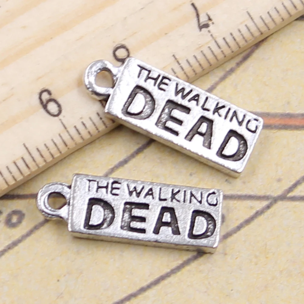 

20pcs Charms The Walking Dead 21x7mm Tibetan Silver Color Pendants Antique Jewelry Making DIY Handmade Craft