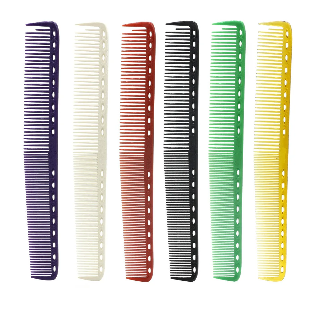 

6Pcs/Lot 23cm 6 Colors Available Hairdressing Cutting Comb Professional Barber Comb For Hair Styling Durable Resin Haircut Comb