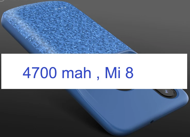 SeenDa противоударный чехол для зарядного устройства для Xiaomi mi 8 9 SE mi x 2 2s Запасной внешний аккумулятор чехол для внешнего зарядного устройства для mi 6 6x - Цвет: Mi 8 blue