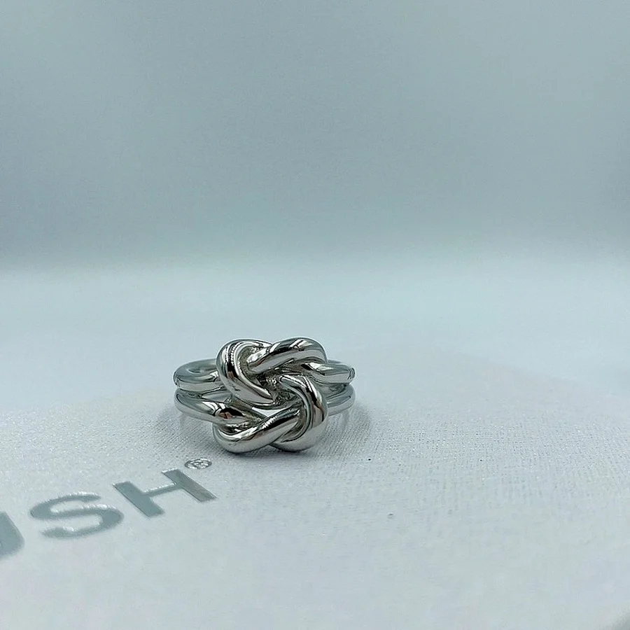 

AMBUSH Ring Open knot Sterling Silver Men Women Ring rings for women