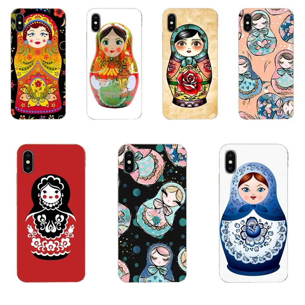 Painted Russian Matryoshka Dolls Lovely For Samsung Galaxy J1 J3 J4 J5 J6 J7 A10 A20 A20E A3 A40 A5 A50 A7 2016 2017 2018 | Мобильные