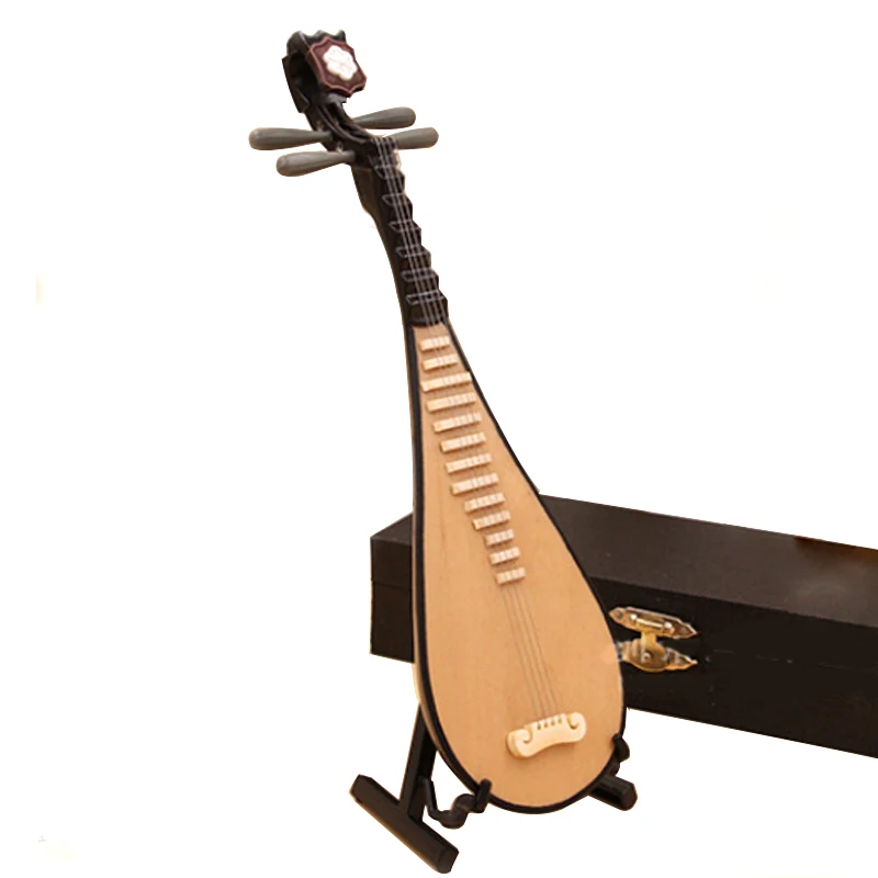 Мини модель Пипа с поддержкой миниатюрных деревянных музыкальных инструментов