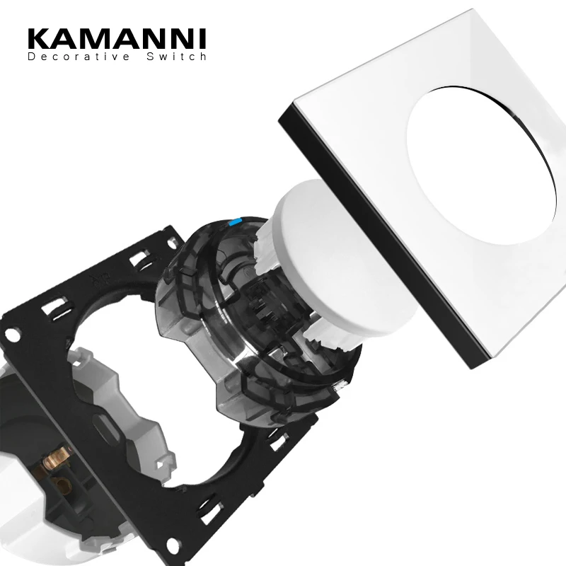 Kamanni выключатель света кнопочный светильник Настенные переключатели 1/2/3 Gang 1/2 Way