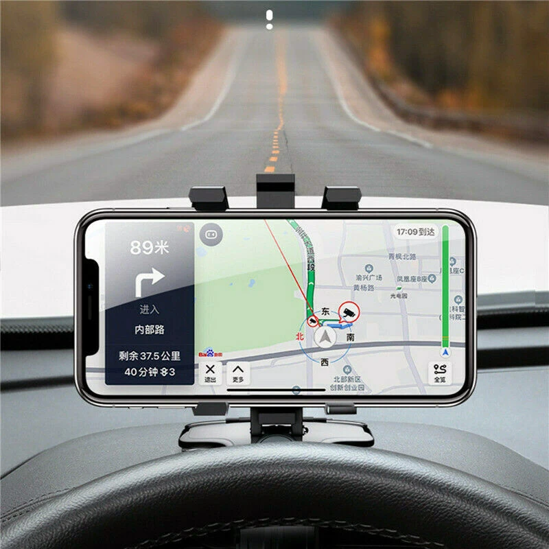 new car dashboard clip phone bracket portable 360 degree rotating holder fall prevention mobile phone stand accessories for car free global shipping