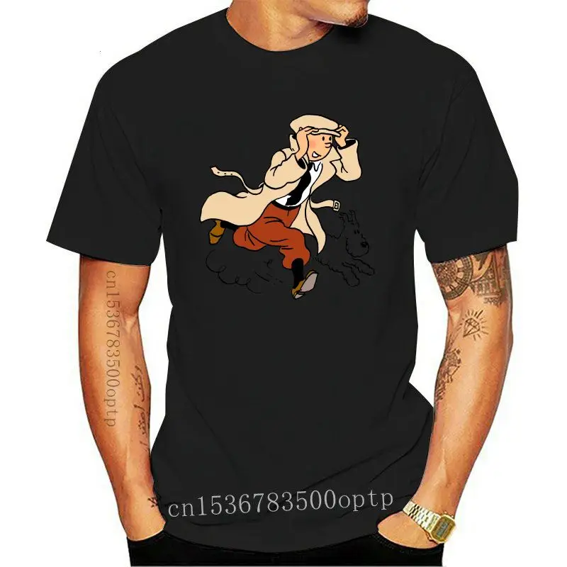 

Tintin T Shirt New Short Sleeve Round Collar Mens T Shirts Fashion 2020