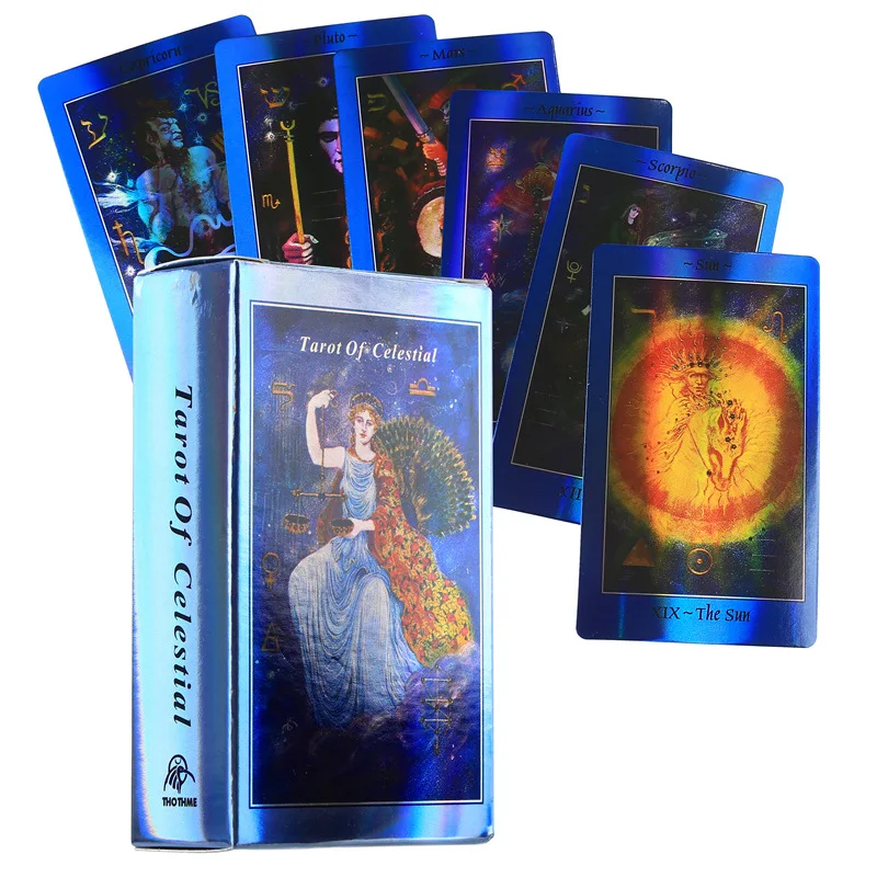 

Tarot of Celestial Tarot Oracle Card Board Deck Games Palying Cards for Party Game Tarot Deck