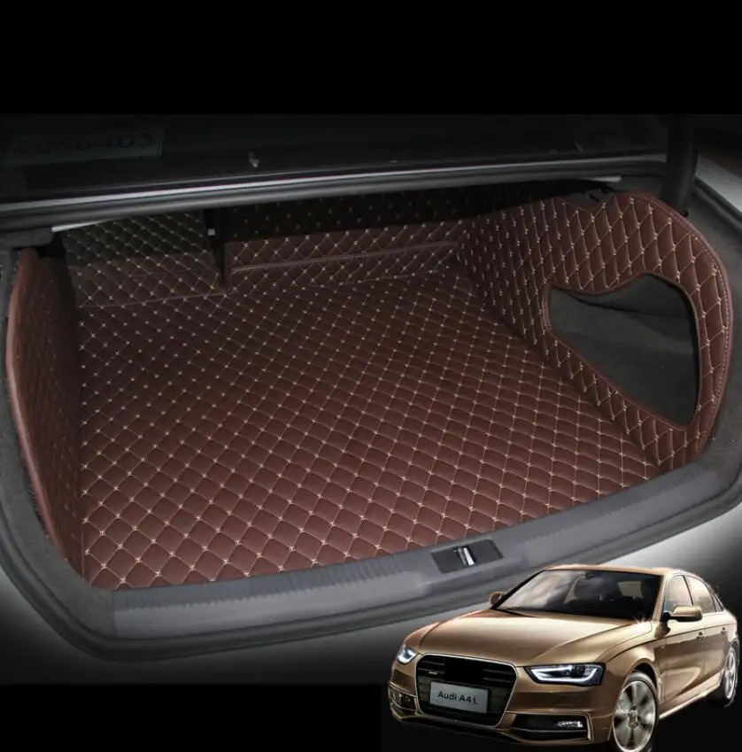 

Leather Car Trunk Mat Cargo Liner for Audi A4 2007 2008 2009 2010 2011 2012 2013 2014 2015 2016 A4 B8 Accessories