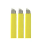 Одноразовые 10 шт. мануального татуажа бровей, 23 шпильки затенение лезвие для татуажа двойной ряд туман бровей и средства ухода за губами иглы