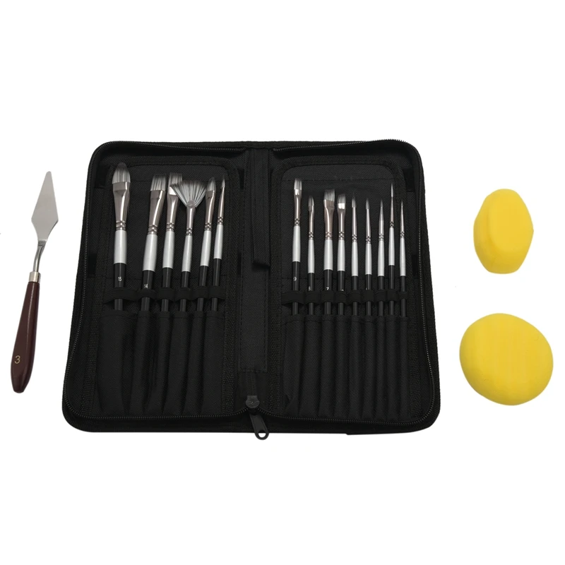 

Artist Paint Brush Set -15 Different Sizes Paint Brushes Suitable for Acrylic, Watercolor, Oil and Gouache Painting, Perfect Pai