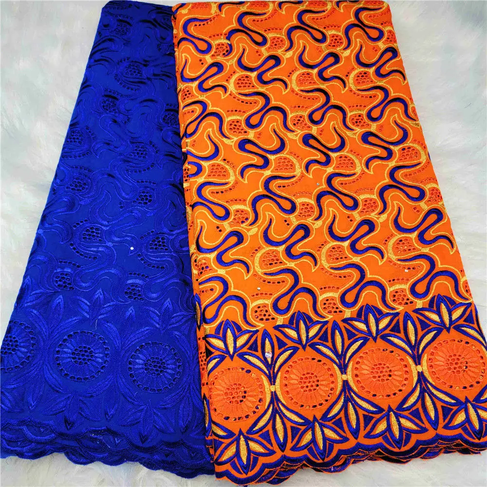 

Вышитый высококачественный мягкий хлопковый кружевной набор тканей для шитья S916