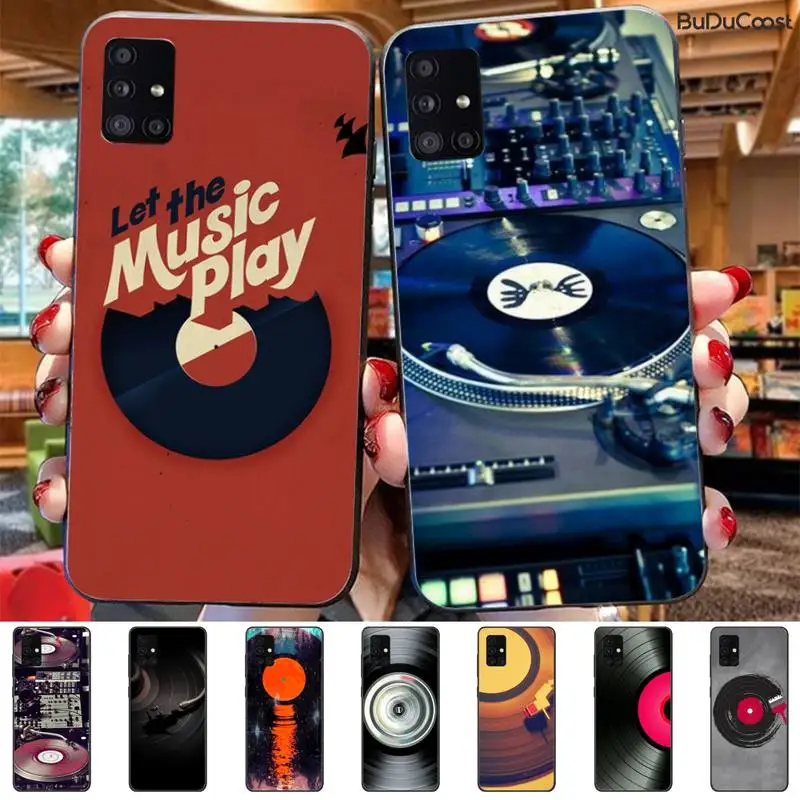 Vintage vinyl record Black TPU Soft Phone Case For Samsung Galaxy A7 8 2018 6 8 Plus A9 2018 A10 20 30 40 50 70