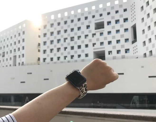 KeBitt женские ремешок для наручных часов Apple Watch 38 мм 42 40 браслет Леопардовый принт 44