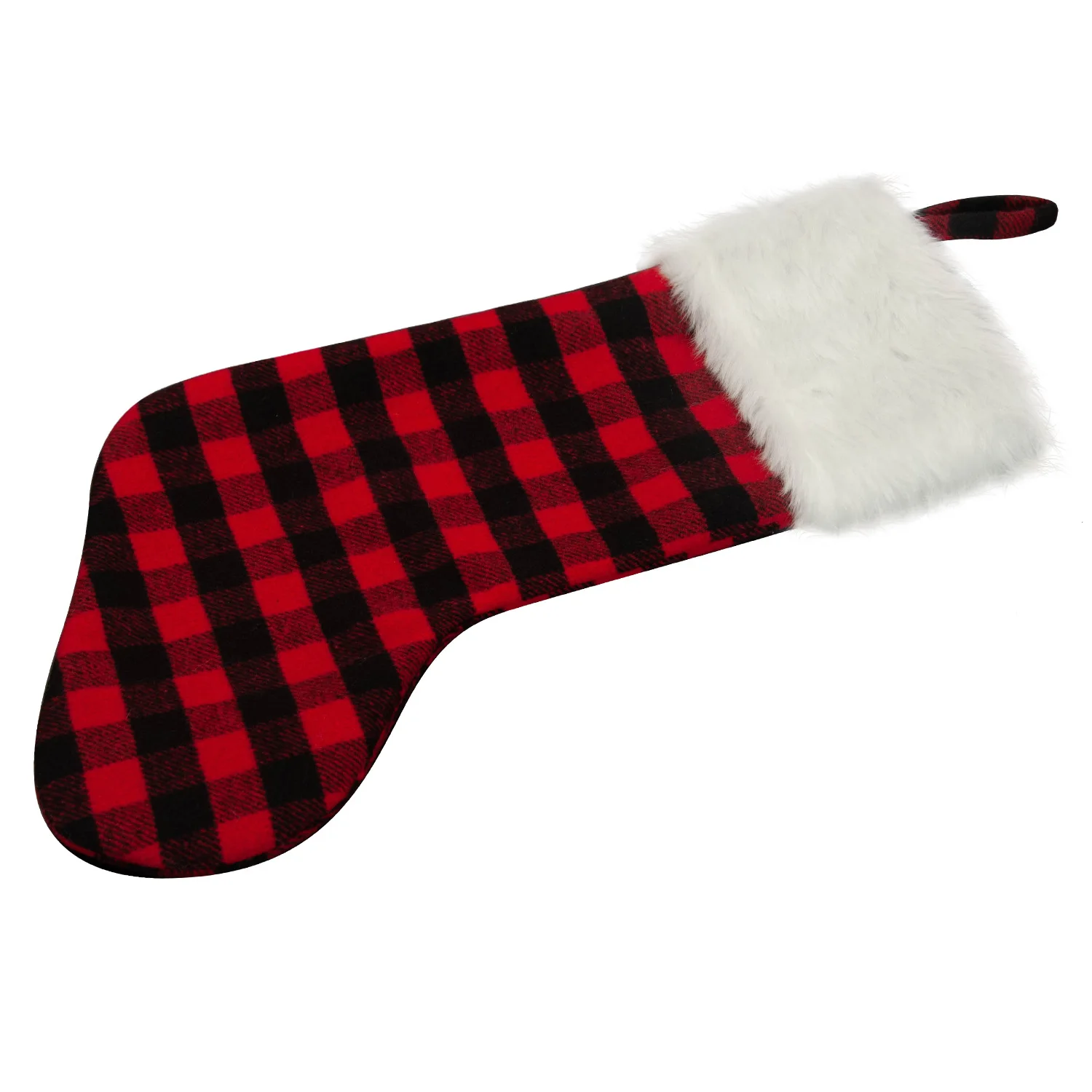 Рождественские чулки в белую/красную черную клетку детские подарки сумка