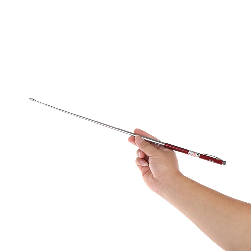 4 in 1 power point telescopic red laser pointer teaching tool ball LED light pen Retractable Pointer Pen Ballpoint | Канцтовары для