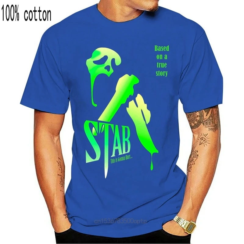 

New Horror Film T-Shirts For Men Fashion 100% Cotton Mens Tops T Shirt Stab Scream Movie Skull 3D Print Cool T Shirts