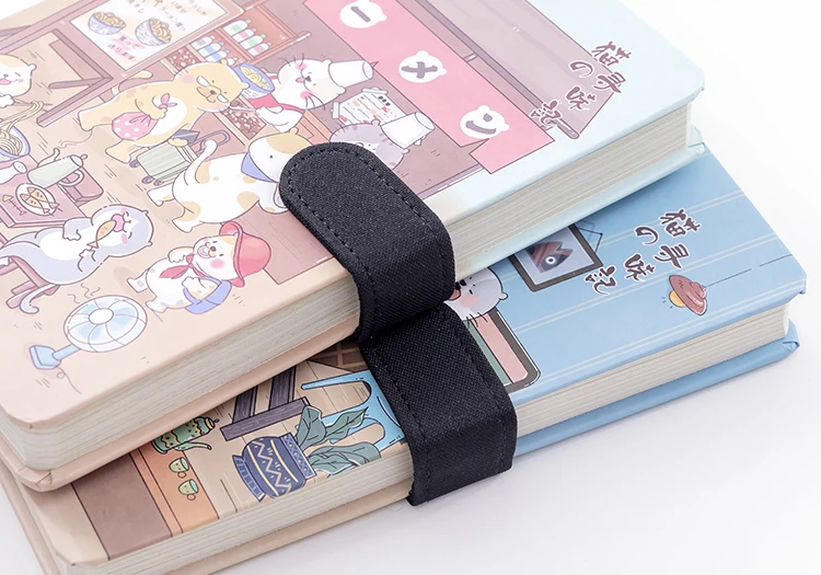 Kawaii записная книжка с магнитной пряжкой, записная книжка с милым котом, дневник с пулями, кавайные записные книжки, кавайные канцелярские школьные принадлежности