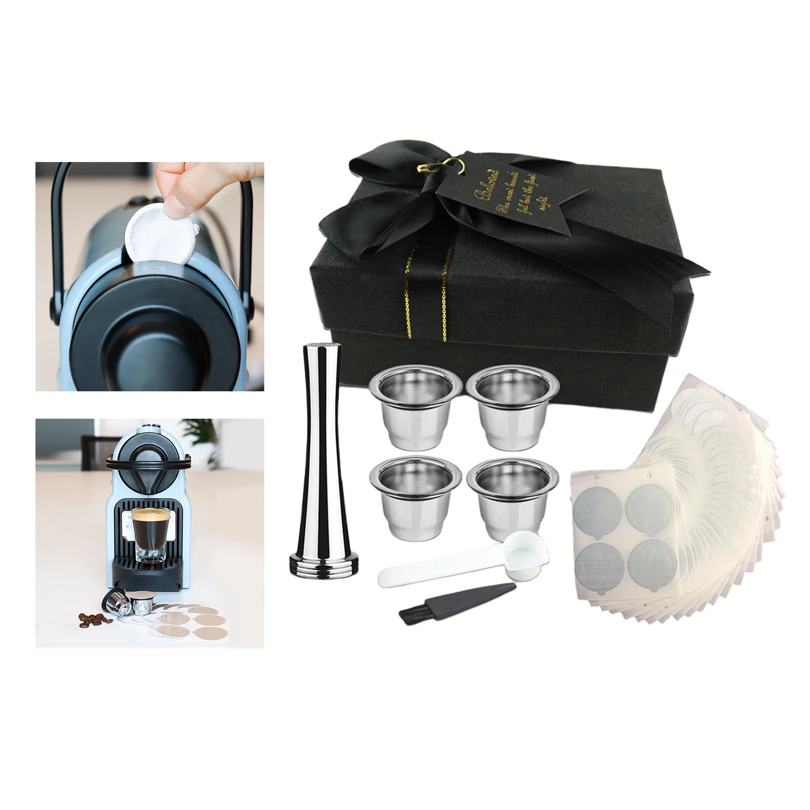 

Coffee Filters Reusable Coffee for Coffee Machine Includes Spoon + Capsule