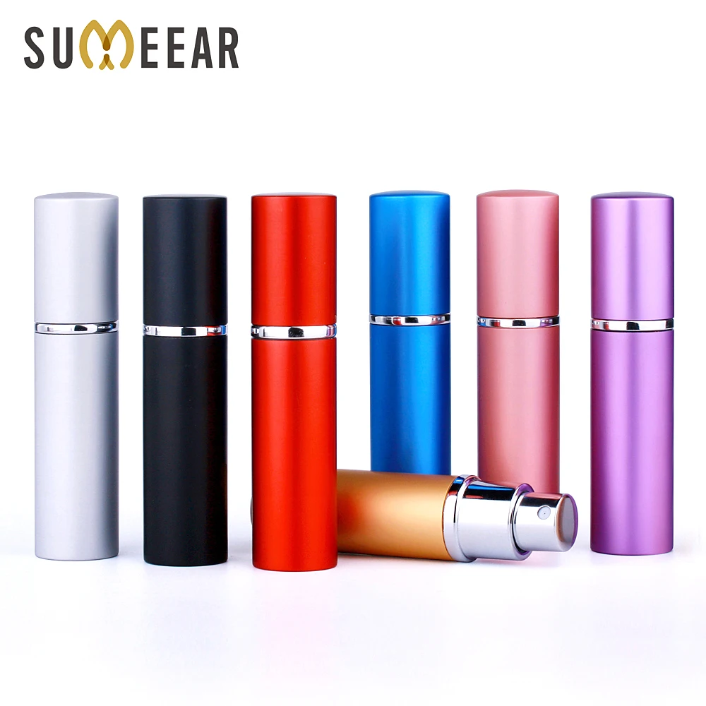 50 Pcs/Lot Wholesale 10ml Metal Shell perfume bottle Tank Empty Spray Perfume Bottles Refillable Atomizer