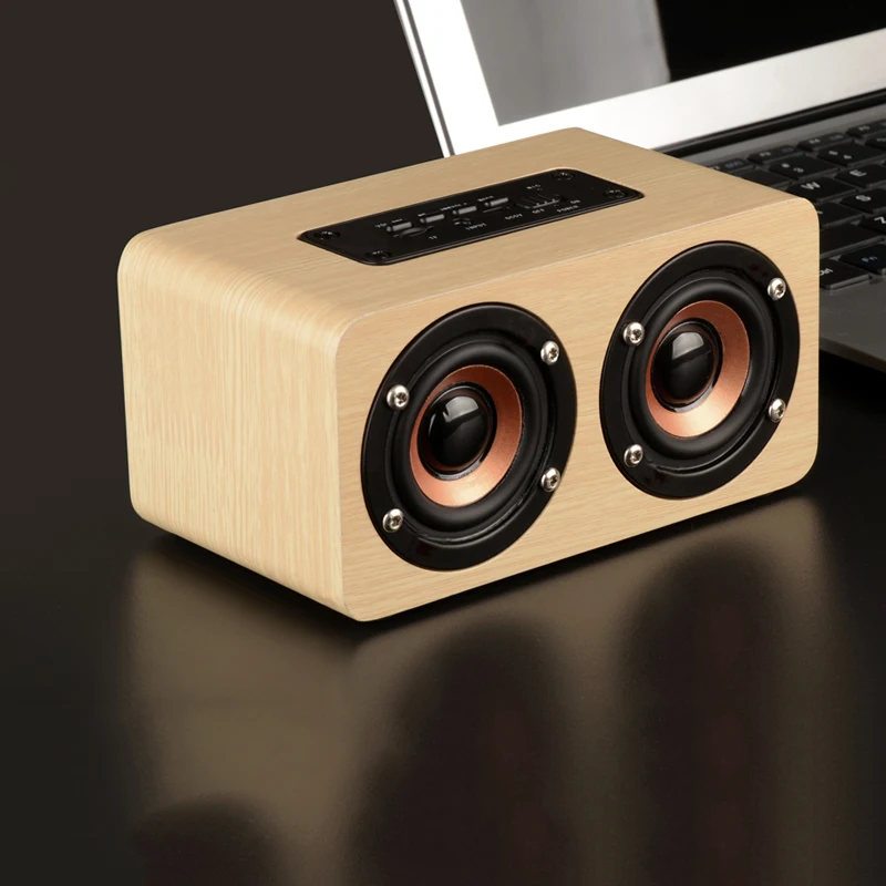 Деревянный Bluetooth-динамик в стиле ретро HIFI беспроводной двойной громкий динамик s
