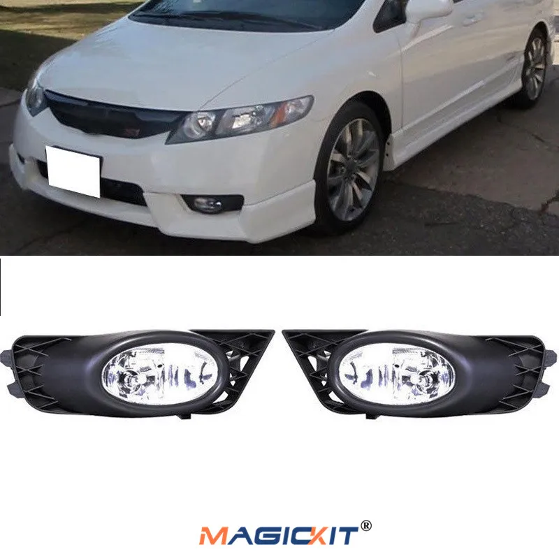 Пара противотумансветильник фар MagicKit для бампера H11 лампочка замены на 2009 2011 Honda
