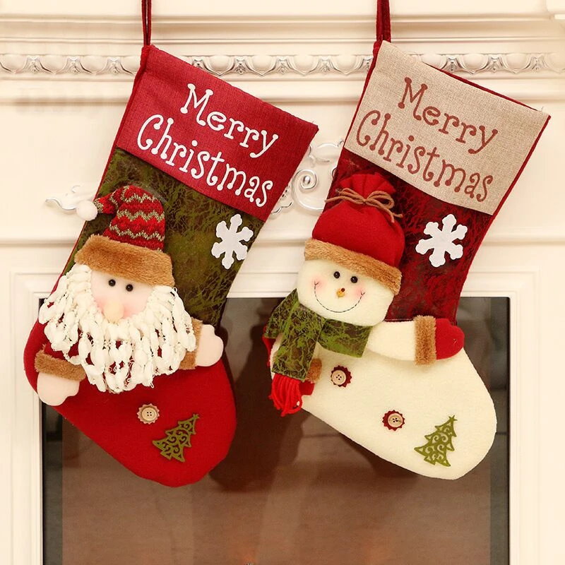 

1 шт., 29*45 см, Рождественская игрушка для рождественской вечеринки, декор в виде дерева, с новогодним деда мороза, снеговика, носки, подарок, ко...