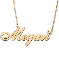 megan name tag necklace personalized pendant jewelry gifts for mom daughter girl friend birthday christmas party present