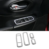 for jeep cherokee kl 2014 2015 2016 2017 2018 abs chrome car door window glass lift control switch panel cover trim accessories
